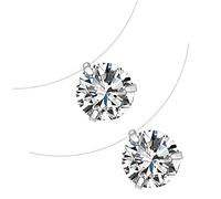 OUNONA 2Pcs Invisible Fish Wire Necklaces for Women Creative Zircon Pendant Jewelry for Daily Wear Parties and Clubs Stylish and Comfortable Design