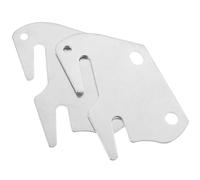 OUNONA 2pcs Iron Wood Bed Rail Hook Plates Surface Rust Prevention Easy Installation Silver Bed Frame Brackets and Replacement Parts