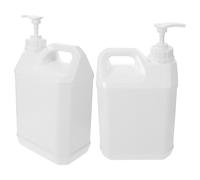 OUNONA 2pcs Large Capacity Plastic Pump Dispenser Bottles 2.5l Refillable Body Wash Lotion Container for Kitchen or DIY Use