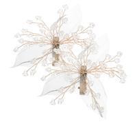 OUNONA 2pcs Luxury Women Hairpin Leaf Design Hairclip Crystal Hairclip for Women Mother Bride