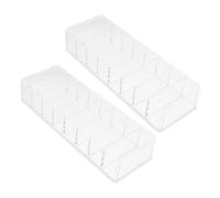 OUNONA 2pcs Makeup Palettes Holder for Eyeshadow Palettes Makeup Organizer Divided Plastic Storage Box for Vanity Organizers