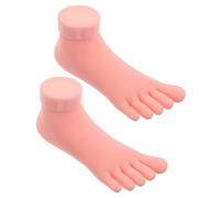 OUNONA 2pcs Manicure Practice Silicone Foot Model Realistic Fake Feet for Nail Art Training Displaying Practice