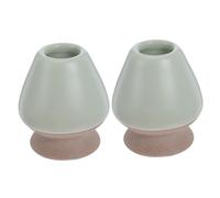 OUNONA 2PCS Matcha Whisk Holder Porcelain Stand for Japanese Chasen Tea Set Accessories Sturdy Ceramic Base with Elegant Design for Traditional and Modern Matcha Tea Ceremony