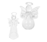 OUNONA 2pcs Mini Glass Angel Ornament Car Hanging Pendant Religious Decor Decorative Glass Hanging Accessories for Home and Car