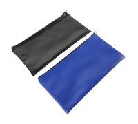 OUNONA 2pcs Money Bags with Zipper PU Material Coin Holder and Travel Makeup Organizer for Cash and Toiletries Portable Multifunctional Pouch for Home Office Go Use