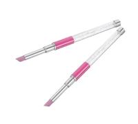 OUNONA 2pcs Multifunctional Nail Polishing Pen for Cuticle Removal and Surface Grinding Comfortable Grip Manicure Tool for Home and Professional Nail Technicians Quartz