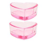 OUNONA 2pcs Nail Dappen Dish Crystal Glass Nail Liquid Container for Acrylic Elegant Brush Holder Multi-functional Art Tools for Home Salon Use