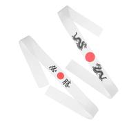OUNONA 2pcs Ninja Headband Hachimaki Style Cotton Bandana for Karate Costume Fitness Activities