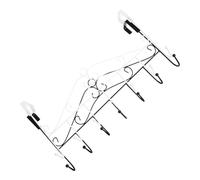 OUNONA 2pcs Over The Door Hooks for Clothes and Scarfs, Punch Free Nail Free Alloy Hangers with Modern Design, for Bathroom and Bedroom Storage