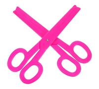 OUNONA 2pcs Oversized Plastic Clown Scissors Prop in Rose Red for Carnival Party and Halloween Cosplay Accessories, Giant Decorative Cutting Shears for Circus and Stage Performances
