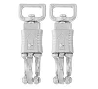 OUNONA 2PCS Panic Snap: Quick Release Snap Quick Releases Clip for Lead Ropes Tie Offs Rotatable Eye Buckle Clips Animals Riding Accessories Silver