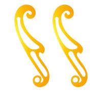 OUNONA 2pcs Plastic French Curve Ruler for Sewing and Cutting Projects with Double-sided Scale and Ergonomic Grip, Versatile Curve Transition Tool for Professional Garment Drafting