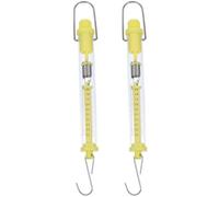 OUNONA 2Pcs Plastic Spring Scale 5 Newton Cylinder Dynamometer Mechanical Spring Balance with Hanging Hook for Physics Lab and Teaching Equipment Random Color Random Color
