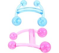 OUNONA 2pcs Portable Back Massager Plastic Handheld Body Massager Lightweight and Easy to Hold for Neck and Body Relaxation, for Use with Oil-Based Skin Care Products