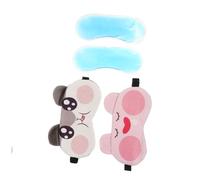 OUNONA 2Pcs Portable Eye Mask for Sleep Travel and Eye Pressure Relief Soft Elastic Bands Complete Light Blocking for Indoor Outdoor Office and Camping Use Khaki Pink