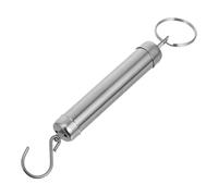 OUNONA 2pcs Portable Handheld Luggage Hook Scale 5kg Capacity Stainless Steel Mechanical Spring Scale for On-the-go Weighing and Household Measurements