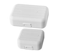 OUNONA 2pcs Portable Pill Organizer with Transparent Cover Detachable Compartments for Vitamins Medication and Small Accessories Compact Travel Mini Storage Box for Work and Outdoor Use