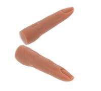 OUNONA 2pcs Realistic Silicone Nail Practice Fingers Flexible Bendable Fake Hand Model for Professional Nail Art Training Durable Reusable Gel False Finger Tool for Manicure Skills