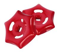 OUNONA 2pcs Red Iron Valve Handles for Gate Valves with 6mm X 6mm Square Hole Easy Operation and Prevents Loosening Suitable for Tool Box and Industries