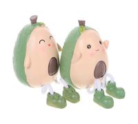 OUNONA 2pcs Resin Avocado Ornaments Desktop Small Ornament Figurines Hanging Feet, Adorable Home Decor Accent the Fireplace or Restaurants