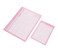 OUNONA 2pcs Schedule Notebook Monthly Planner Work Planner Paper Portable Easy to Write on Pink for Staff and Boss