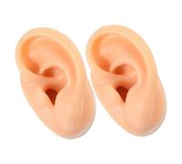 OUNONA 2pcs Silicone Ear Piercing Practice Models Realistic Ear Models for Boys and Girls Fake Earring Display