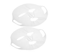 OUNONA 2pcs Silicone Face Mask Cover Ear-hook Reusable for Skincare Prevents Evaporation during Beauty Treatments in Opp Bag for Facial Mask