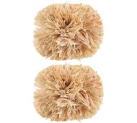 OUNONA 2pcs Small Animal Chew for Hamsters and Gerbils Made of Natural Corn Leaves, Beige Rabbit Chewing Balls for Tooth Grinding and Cleaning Teeth, for Daily Life and When They Are