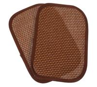 OUNONA 2pcs Small Pet Cooling Mat Made of Grass and Rattan, Cooling Grass Pad for Rabbits and Little Pets, Safe to Eat, Floor Cover for Summer Comfort Random Color
