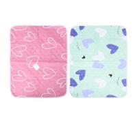 OUNONA 2pcs Soft Waterproof Reusable Cage Liners for Small Animals, 50x70cm Cloth Bedding Pads for Hamster, Rat, Guinea Pig Crate and Cage Use