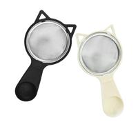 OUNONA 2pcs Stainless Steel and Pp Mesh Filtering Ladle Set for Home Use, Multi-Functional Straining Basket for Filtering Flour and Soy Milk, Kitchen Cooking Tool