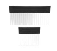 OUNONA 2pcs Stainless Steel Paint Brush Comb Set - Texture Art Tool for Stucco Finishing, Paint Edger Brush Cleaning - Multi-use Painter’s Tool for House Painting and Graffiti Drawing