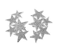 OUNONA 2Pcs Star Shoe Clips for Bridal Wedding Shoes Fashionable Zinc Alloy Shoe Charms Unique Star Design Accessories for High Heels Easy Clip Installation for