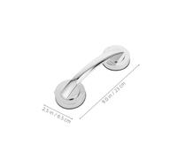 OUNONA 2pcs Suction Cup Grab Rail for Bathroom and Kitchen Portable No-Drill Safety Handle for Shower Glass Doors Elderly Disabled Support with Strong Adhesive and Construction
