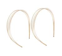 OUNONA 2pcs Thin Multi Layer Gold Metal Headbands for Women Lightweight Durable Non Slip Hair Accessories Stylish Hair Clips for Weddings Parties and Everyday Use