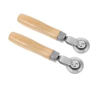 OUNONA 2pcs Tire Patch Roller Kit with Ergonomic Wooden Handle Portable Car Motorcycle Bicycle Tire Repair Tool for Quick Puncture Fix Lightweight and Easy to Carry
