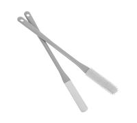 OUNONA 2pcs Toe Gap Cleaning Brush Long Handled Silicone Foot Scrubber Soft Rubber Exfoliating Brush for Shower Foot Care Grey