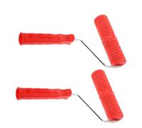 OUNONA 2pcs Wood Grain Texture Paint Roller with Ergonomic Handle Silicone Diatom Mud Embossing Tool for DIY Wall Ceiling Furniture Decoration Versatile Pattern Roller for Artistic Home