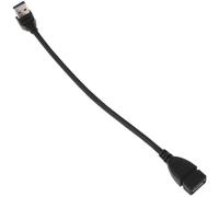 OUNONA 3.0 Extension Cable ABS Data Lead Right Angle Adapter, Black USB | USB a Female to Male Format, Space Saving Port Expansion, Tidy Desk Setup, 90 Degree Angled Design
