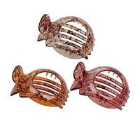 OUNONA 3 Pcs Resin Hollow Out Hair Clips Durable Hairpins for Women Suitable for Thin to Thick Hair Decorative Headwear for Parties Daily Styling and Ceremonies