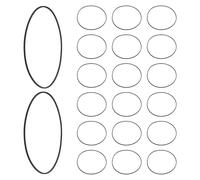 OUNONA 30pcs Rubber Drive Belts 130mm Folded Replacement Flat Tape Recorder Belts for CD Dvd Player Cassette Tape Deck Repair Maintenance Accessories Black