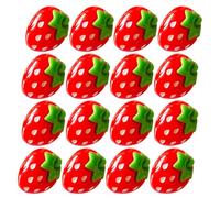 OUNONA 30pcs Strawberry Push Pins for Cork Board Accessories, Resin and Metal Material with Bright Colour Design, Not Easy to Break, for Art and Craft Activities Or Geography Lessons