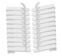 OUNONA 35pcs White Plastic Grid Wall Hooks for Retail Store Display and Home Organizer, Featuring Effortless Adjustability and Burrfree Contact Surface, for Kitchens and Accessories
