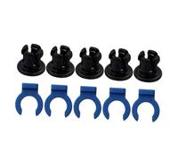 OUNONA 3d Printer Bowden Tube Collet Clip and Clamp Set, 10pcs Blue-black Plastic Fast Connectors for 4mm Ptfe Pipes, Hotend Extruder Accessories for Printer Filament Feeding