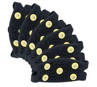 OUNONA 3Pairs Slip Ice Grippers for Shoes Durable Mountaineering Crampons with Fine Studs Lightweight and Comfortable Traction Cleats for Winter Outdoor Activities