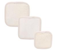 OUNONA 3pcs Bath Loofah Sponges for Shower Skin Friendly Exfoliating Body Scrubbers Durable and Easy to Clean Shower Pads for Home and Travel Use