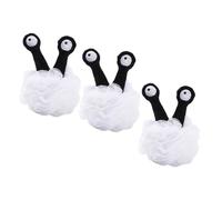 OUNONA 3pcs Cartoon Large Bath Shower Loofah Soft Exfoliating Body Wash Sponge with Hanging String for Comfortable Cleansing and Relaxing Shower Experience