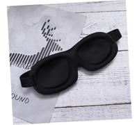 OUNONA 3pcs Contoured Sleep Mask Black Lightweight Night Blindfold Eye Shade for Travel Work Naps Comfortable No Pressure Eyes Flexible Strap