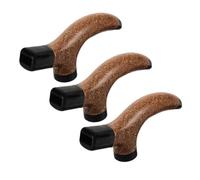 OUNONA 3pcs Ergonomic Cork Cane Handle Grip Replacement for Trekking Poles Non Slip Design with High Traction Surface for Outdoor Activities for Hiking and Skiing