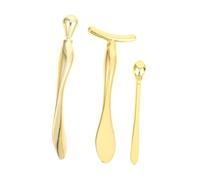 OUNONA 3pcs Eye Cream Spatula Sticks Facial Cosmetic Spoons Golden Set with T-shaped and Waterdrop Massage Applicators for Women Anti-wrinkle Eye Serum Application
